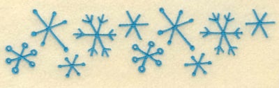 Embroidery Design: Snowflake Border<br>7.01w X 1.82h