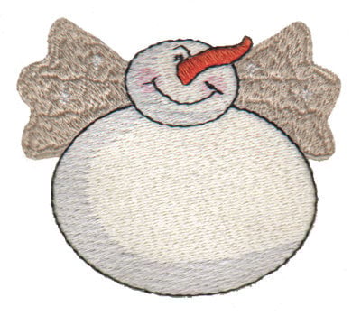 Embroidery Design: Snowman with Wings 2<br>3.01" x 2.61"