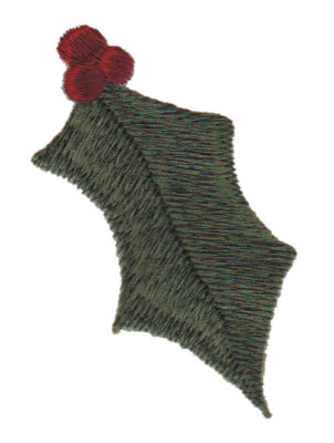 Embroidery Design: Holly<br>2.13" x 2.99" | Embroidery Legacy Embroidery Design: Holly<br>2.13" x 2.99"