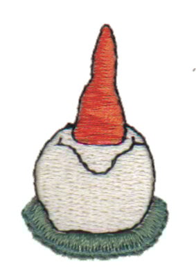 Embroidery Design: Snowman Head 3<br>1.04" x 1.66"