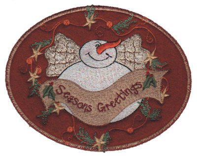 Embroidery Design: Snowman<br>5.66" x 4.58"