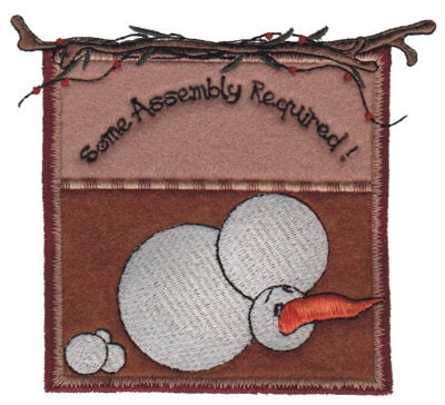 Embroidery Design: Some Assembly Required<br>5.25" x 4.71"
