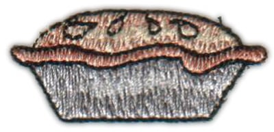 Embroidery Design: Homemade Pie<br>1.98" x 0.88"