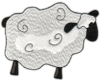 Embroidery Design: Country Lamb (Applique)<br>6.00" x 4.72"