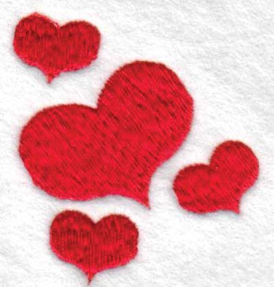 Embroidery Design: Hearts<br>2.07" x 2.45"