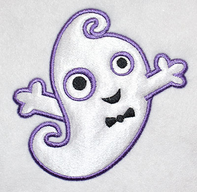 Embroidery Design: Halloween Ghost Applique<br> 4.18w X 4.15h