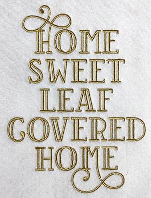 Embroidery Design: Home Sweet Home Lg<br> 5.25w X 7.07h