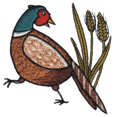 Embroidery Design: Pheasant<br>3.02" x 3.08"