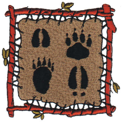Embroidery Design: Tracks Frame<br>3.21" x 3.21"