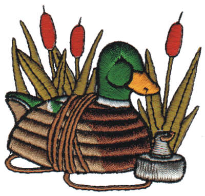 Embroidery Design: Decoy Duck<br>3.00" x 2.85"