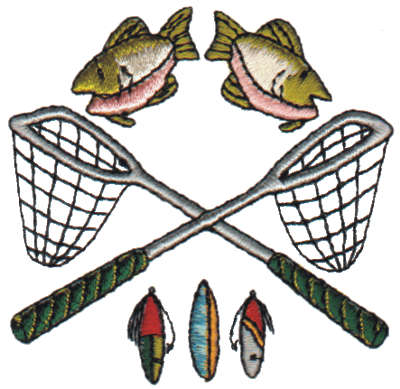 Embroidery Design: Fish Net Cross<br>2.88" x 2.79"
