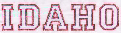 Embroidery Design: Idaho Name<br>1.94" x 7.95"