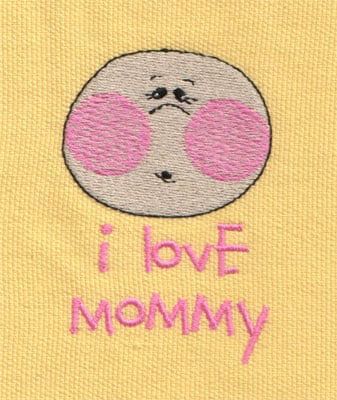 Embroidery Design: I Love Mommy 1<br>2.10" x 3.08"