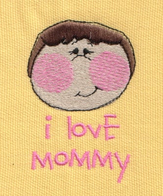 Embroidery Design: I Love Mommy 2<br>2.17" x 3.28"