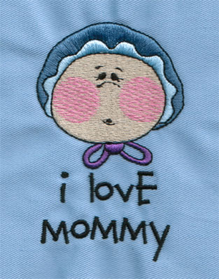 Embroidery Design: I Love Mommy 3<br>2.26" x 3.63"