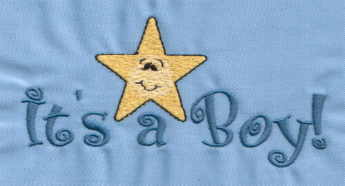 Embroidery Design: It's A Boy!<br>4.99" x 2.42"