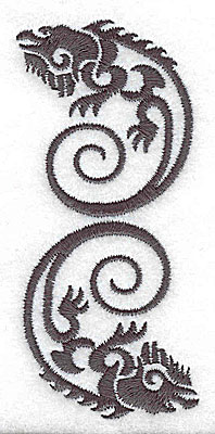 Embroidery Design: Iguana two<br> 1.69w X 3.85h