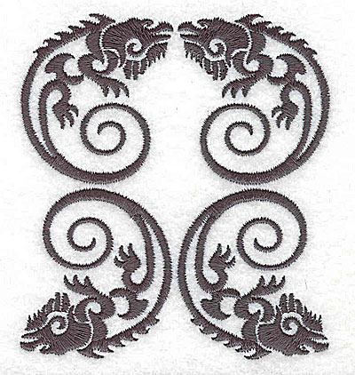 Embroidery Design: Iguana block<br> 3.44w X 3.85h