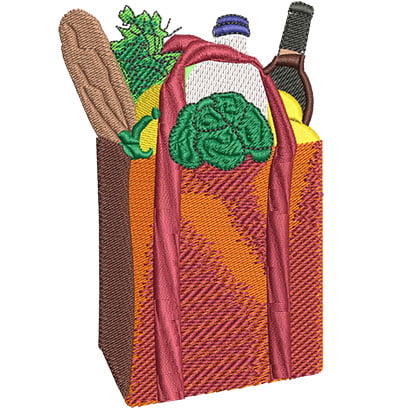 Embroidery Design: Grocery Bag Lg<br> 2.95w X 4.51h
