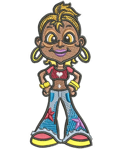 Embroidery Design: Pop Star Lg<br> 1.92w X 4.53h