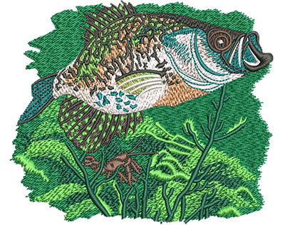 Embroidery Design: Crappie Branch Lg<br> 5.94w X 5.07h