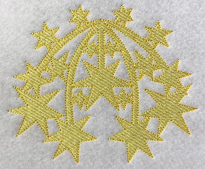 Embroidery Design: Christmas Trapunto Stars<br> 5.41w X 4.53h