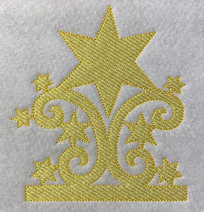 Embroidery Design: Christmas Trapunto Star <br> 4.51w X 5.02h | Embroidery Legacy Embroidery Design: Christmas Trapunto Star <br> 4.51w X 5.02h