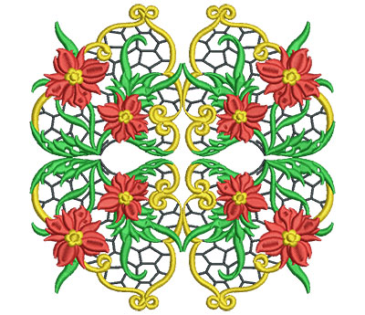 Embroidery Design: Jacobean Block 1<br> 6.99w X 7.02h | Embroidery Legacy Embroidery Design: Jacobean Block 1<br> 6.99w X 7.02h