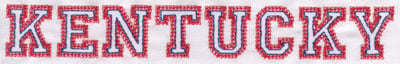 Embroidery Design: Kentucky Name<br>1.11" x 8.02"