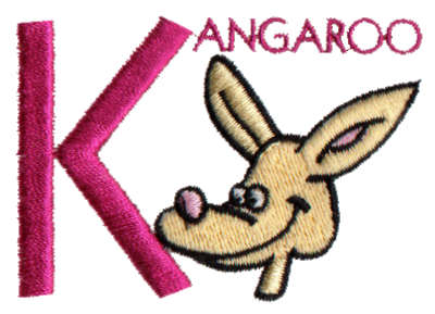Embroidery Design: Kiddie Alphabet K<br>2.86" x 2.98"