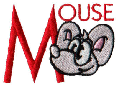 Embroidery Design: Kiddie Alphabet M<br>2.86" x 1.98"