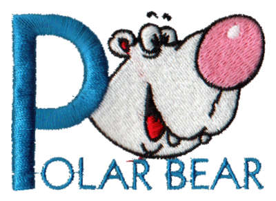 Embroidery Design: Kiddie Alphabet P<br>2.84" x 2.02"