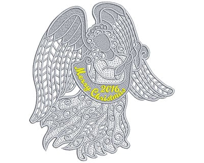 Embroidery Design: Lace Angel Lg<br> 6.98w X 7.70h