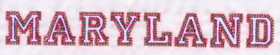 Embroidery Design: Maryland Name<br>1.06" x 8.00"