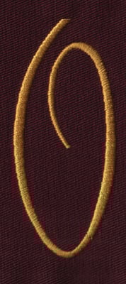 Embroidery Design: FM Center O<br>1.34" x 3.01"