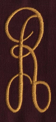 Embroidery Design: FM Center R<br>1.33" x 3.01" | Embroidery Legacy Embroidery Design: FM Center R<br>1.33" x 3.01"