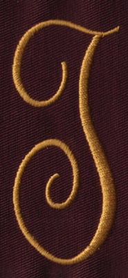 Embroidery Design: FM Center T<br>1.32" x 3.01" | Embroidery Legacy Embroidery Design: FM Center T<br>1.32" x 3.01"