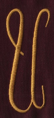 Embroidery Design: FM Center U<br>1.33" x 3.02" | Embroidery Legacy Embroidery Design: FM Center U<br>1.33" x 3.02"