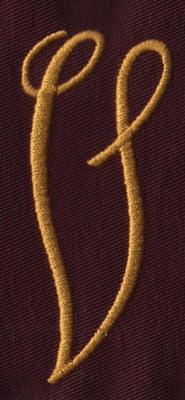 Embroidery Design: FM Center V<br>1.33" x 3.01" | Embroidery Legacy Embroidery Design: FM Center V<br>1.33" x 3.01"