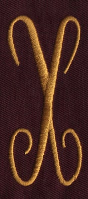 Embroidery Design: FM Center X<br>1.33" x 3.01"