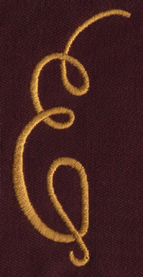 Embroidery Design: FM Left E<br>1.42" x 3.01"
