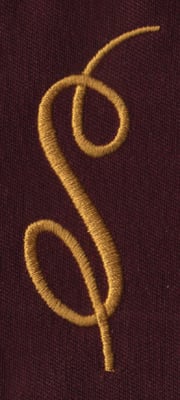 Embroidery Design: FM Left S<br>1.15" x 2.95"