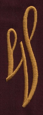 Embroidery Design: FM Left W<br>0.94" x 2.93" | Embroidery Legacy Embroidery Design: FM Left W<br>0.94" x 2.93"