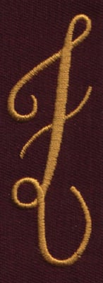 Embroidery Design: FM Left Z<br>0.94" x 2.70"