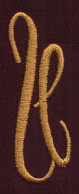 Embroidery Design: FM Right U<br>0.94" x 2.80"