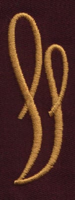 Embroidery Design: FM Right V<br>0.94" x 2.67"