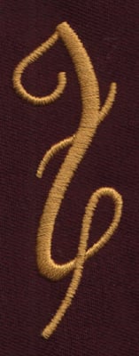 Embroidery Design: FM Right Z<br>0.95" x 2.76" | Embroidery Legacy Embroidery Design: FM Right Z<br>0.95" x 2.76"