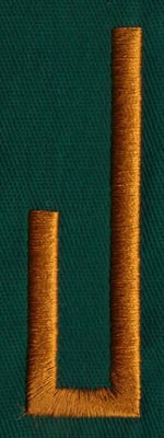 Embroidery Design: OM Center J<br>0.82" x 2.76"