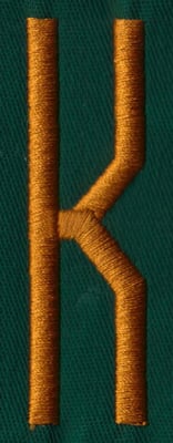 Embroidery Design: OM Center K<br>0.82" x 2.75"
