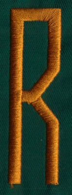 Embroidery Design: OM Center R<br>0.82" x 2.75" | Embroidery Legacy Embroidery Design: OM Center R<br>0.82" x 2.75"